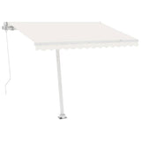 Manual Retractable Awning with LED 300x250 cm Cream 3069502
