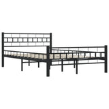 Bed Frame without Mattress Black Steel 140x200 cm 285278