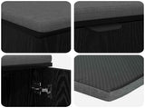 Hall Bench Black Oak 80 x 38 x 46 cm Engineered Wood and Fabric 891481