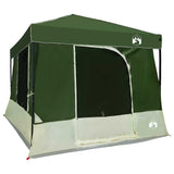 Camping Tent Set Folding 2 pcs Green Taffeta and Fabric 3337175