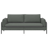 3-Seater Sofa Dark Grey 222 x 81 x 89 cm Fabric 42048630