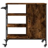 Kitchen Trolley Smoked Oak 87.5x38.5x84.5 cm Engineered Wood 842388