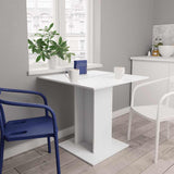 800252 Dining Table White 80x80x75 cm Engineered Wood