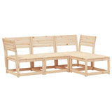 Garden Lounge Set Natural Wood Colour Solid pine wood 4 Piece Set 3216905