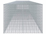 Gabion Basket with Cover 950x100x100 cm Galvanised Iron 3295207