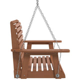 Garden Swing Chair with Metal Chains Brown Solid Wood Fir 4008979