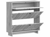 Shoe Cabinet EDE 78 x 24 x 103 cm Engineered Wood Grey Sonoma 896001