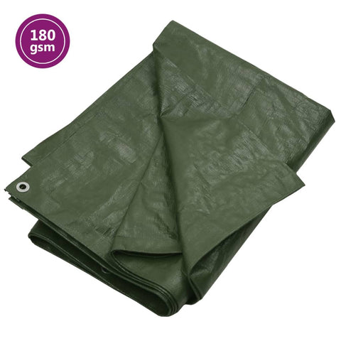 Tarpaulin 180 g/m² 8x12 m Green HDPE 151544