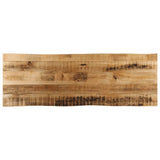 Table Top Live Edge 110x40x2.5 cm Solid Wood Rough Mango 370661