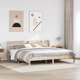 Bed Frame without Mattress 200x200 cm Solid Wood Pine 3306549