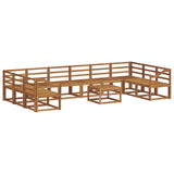 Outdoor Sofa Set 11 pcs Natural Solid Acacia Wood 3367102