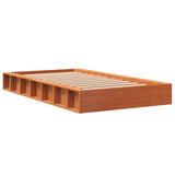 Bed Frame without Mattress Wax Brown 75x190 cm Small Single Solid Wood Pine 844432