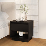 ZNTS Bedside Cabinets 2 pcs Black 45x34x44 cm Engineered Wood 809515