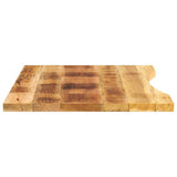 Desk Top with Curve 100x50x2.5 cm Solid Wood Rough Mango 370179
