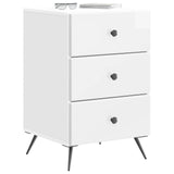Bedside Cabinet with Drawer High Gloss White 43 x 41 x 66.5 cm 895479