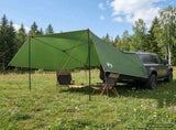 Car Tent with Roof Green 308 x 215 x 220 cm Polyester and Steel 42028547
