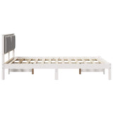 Bed Frame with Upholstered Headboard Light Grey 140 x 200 cm 878258