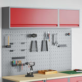 Tool Cabinet Set with Shelf 5 pcs Red Powder-Coated Steel 3321413