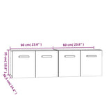Wall Cabinets 2 pcs Smoked Oak 60x36.5x35 cm Engineered Wood 3115633