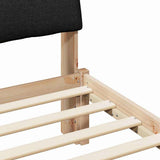 Bed frame Brown and black 90 x 200 cm Solid pine wood 878776