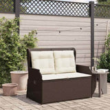 Garden Bench Brown Poly Rattan 3394459