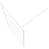 Walk-in Shower Wall White 115x195 cm Clear ESG Glass 152143