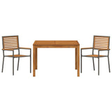 Garden Dining Set 3 pcs Grey Solid Acacia Wood 3365530