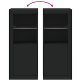 Sideboard Black Engineered wood, glass 41 x 37 x 100 cm Sideboard 836645