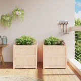 Garden Planters 2 pcs Solid Wood Pine 837425