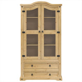 Glass Display Cabinet Corona 99x43x187 cm Solid Wood Pine 4005682