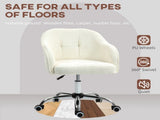 46-56 cm Teddy Fleece Office Chair - Cream T3398P377440