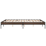 Bed Frame without Mattress Brown Oak 160x200 cm 845010