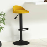 Bar Stool Yellow Velvet 333597