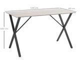 120 cm Rectangular Bar Table for 4 People, Modern Kitchen Table with Wood Effect Tabletop, Steel T3398P341423