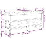 Shoe Bench Brown Oak 102x32x45 cm Engineered Wood 835181