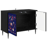 TV Cabinet MAINZ 69 x 33 x 50.5 cm Black Oak Engineered Wood 8007024