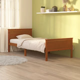 Bed Frame Honey Brown Solid pine wood, plywood Single Bed 322189