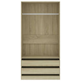 Wardrobe Sonoma Oak 100x50x200 cm Engineered Wood 800606