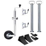 Jockey Wheel 48 mm with 2 Support Tubes and 3 Split Clamps 3214427
