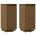 Sideboards 2 pcs Honey Brown 31.5x34x75 cm Solid Wood Pine 813357