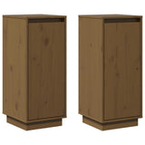 Sideboards 2 pcs Honey Brown 31.5x34x75 cm Solid Wood Pine 813357