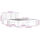 Bed Frame without Mattress Solid Wood 120x200 cm 814749