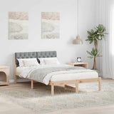 Bed frame Brown and light grey 120 x 190 cm Solid pine wood 878624