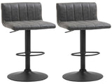 Adjustable Barstools Set of 2, Swivel Counter Bar Chairs, Bar Stools with Footrest, PU Leather, Gas T3398P330534