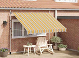 43227 Manual Retractable Awning 250 cm Yellow and Blue Stripes