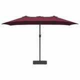 Garden Parasol Bordeaux Red 385 x 209 x 244 cm 42003279