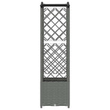 Raised Bed with Trellis and Roof Light Grey 122 x 40 x 138 cm 42032584