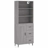 Highboard Grey Sonoma 69.5x34x180 cm Engineered Wood 3190043