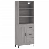 Highboard Grey Sonoma 69,5x34x180 cm Engineered Wood 3190043