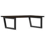 Basin Shelf Wall Mounted Steel and Solid Wood Oak 3302659